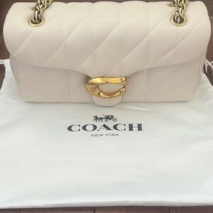 Coach Tabby 26 White Quilted Shoulder Bag